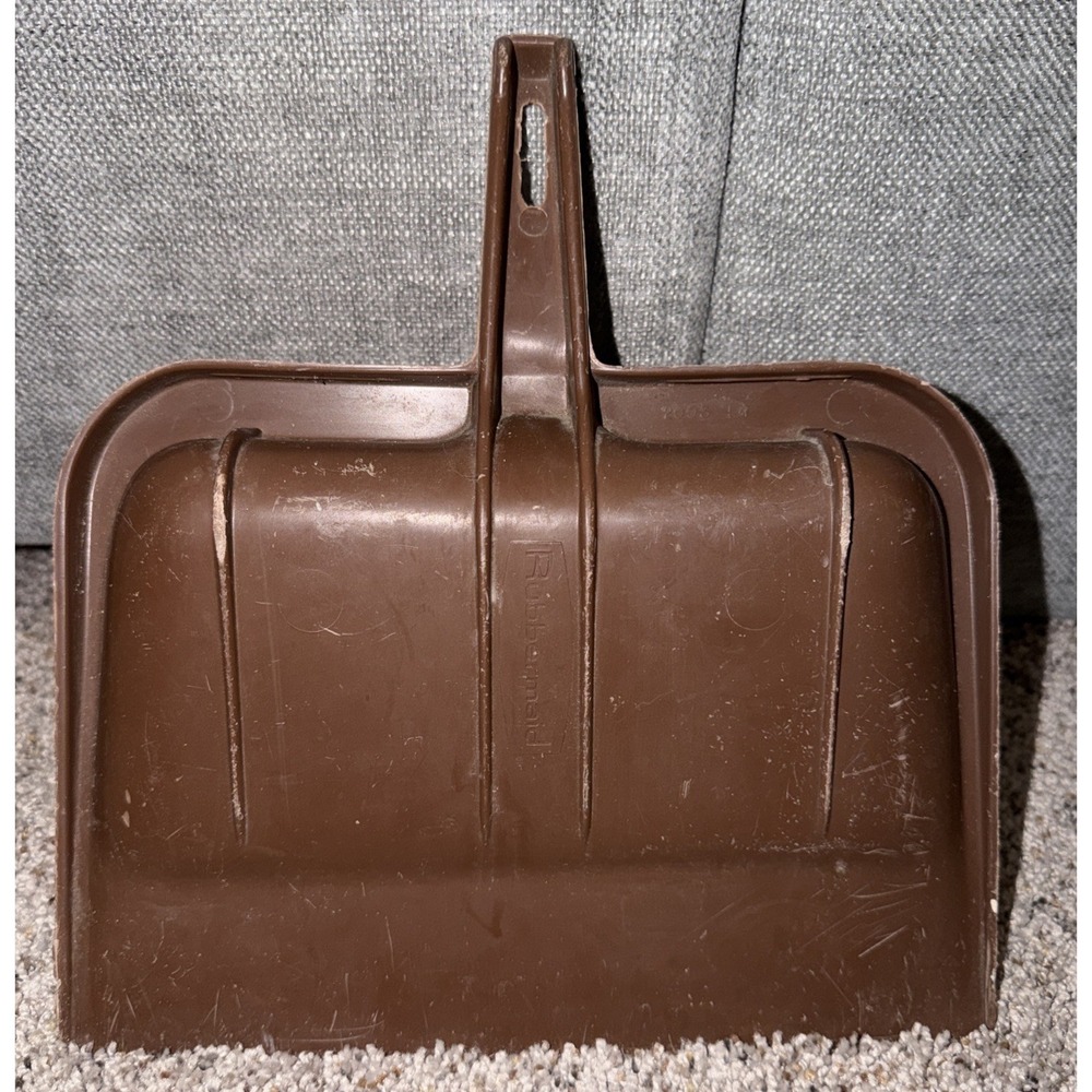 Vintage 1980s Rubbermaid Dust Pan Brown # 2003-54 Heavy Hard Rubber Cottage Core - Picture 4 of 6